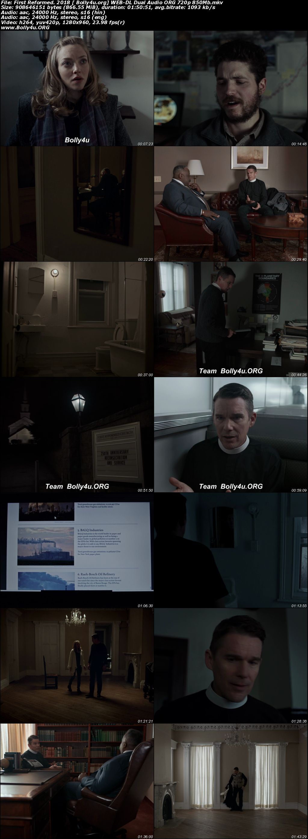 First Reformed 2018 WEB-DL 850Mb Hindi Dual Audio ORG 720p Download