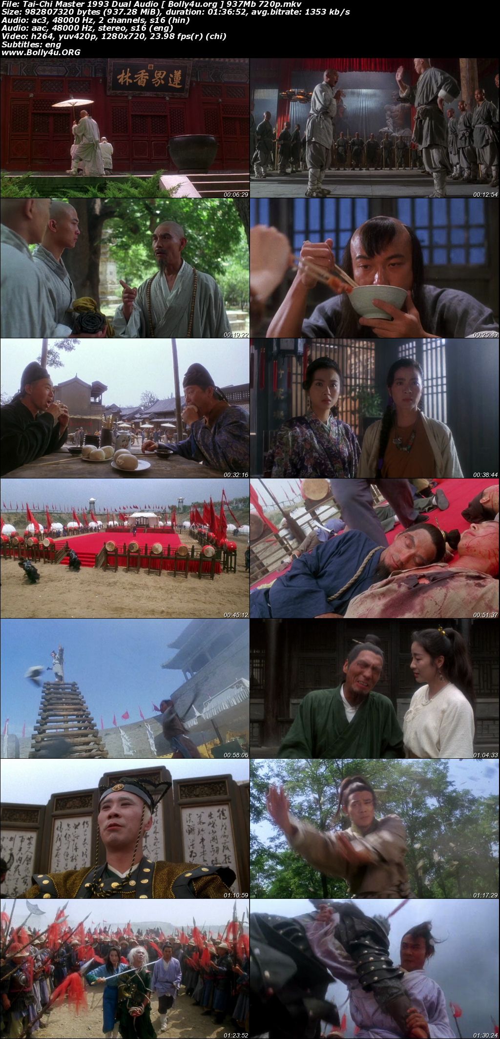 Tai-Chi Master 1993 BluRay Hindi 900Mb Dual Audio 720p Download