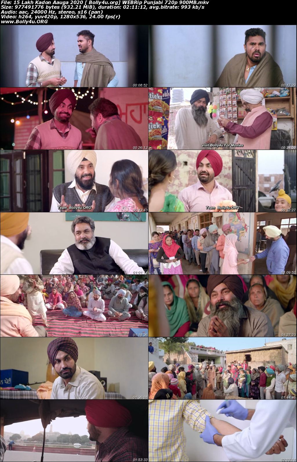 15 Lakh Kadon Aauga 2020 WEBRip 400MB Punjabi Movie Download 480p