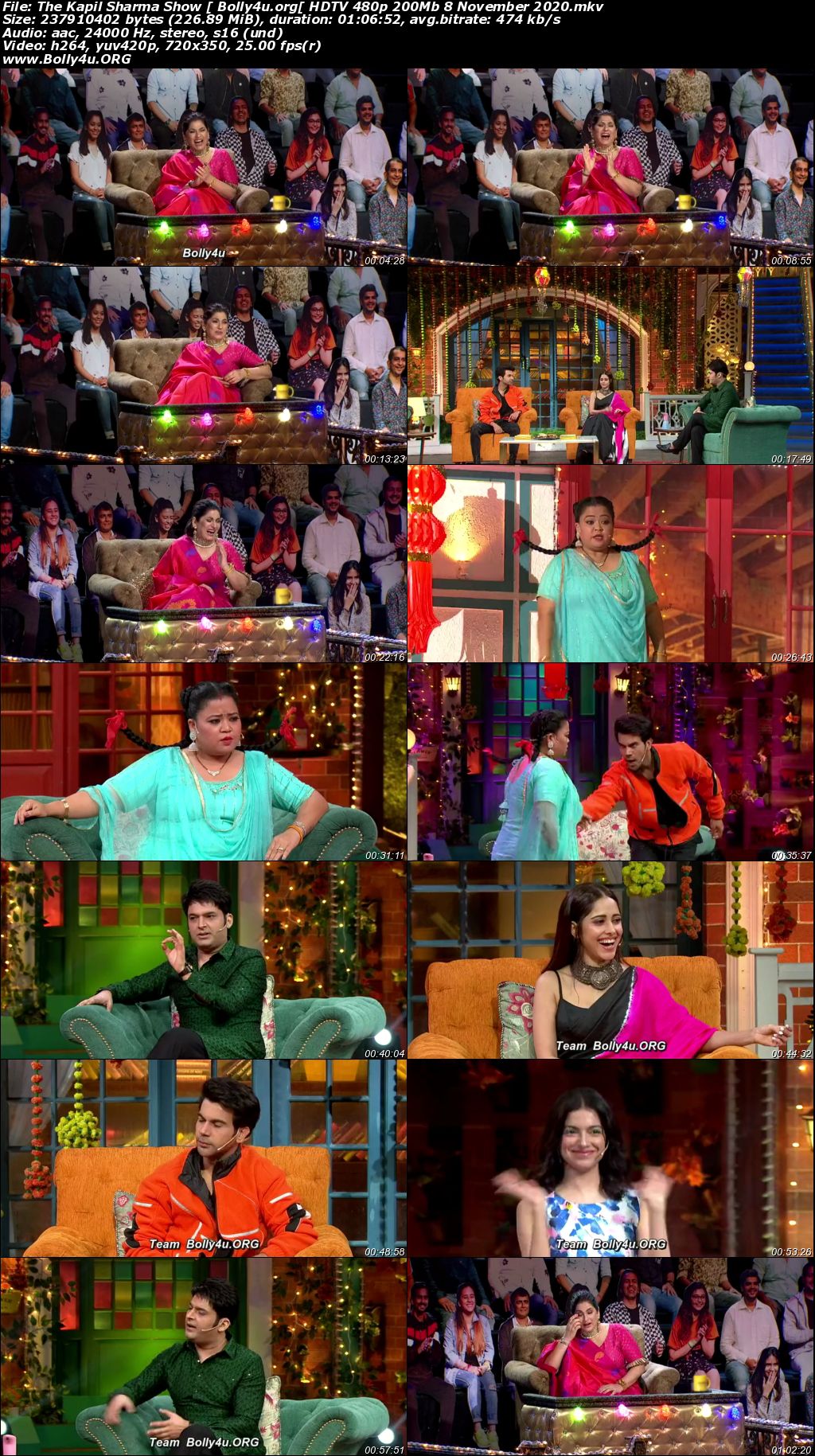 The Kapil Sharma Show HDTV 480p 200Mb 08 November 2020 Download