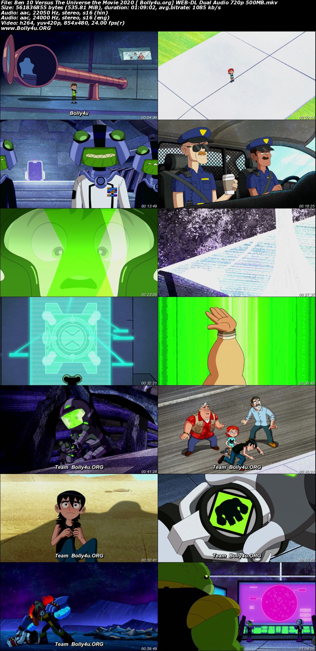 Ben 10 Versus The Universe the Movie 2020 WEB-DL 250Mb Hindi Dual Audio 480p Download