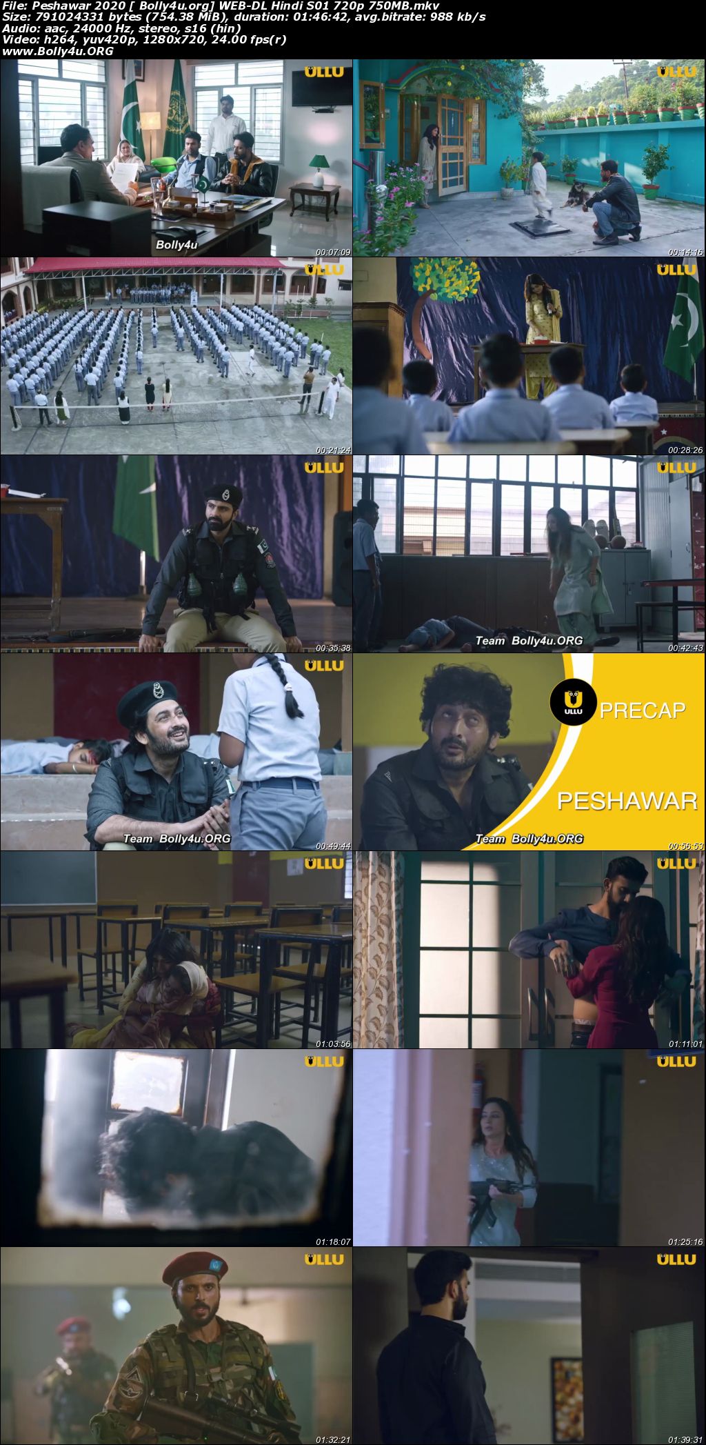 Peshawar 2020 WEB-DL 750Mb Hindi S01 Download 720p