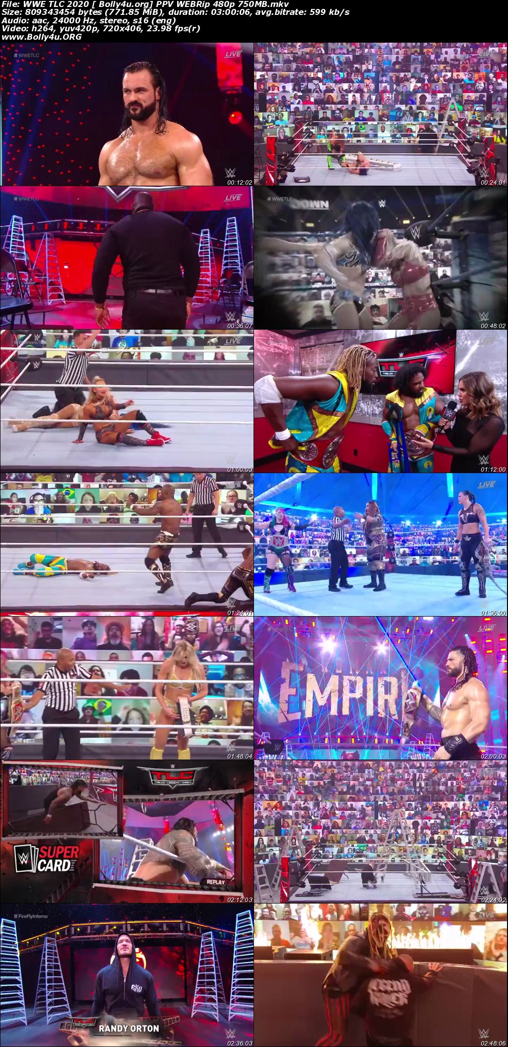 WWE TLC 2020 WEBRip 750MB PPV 480p Download
