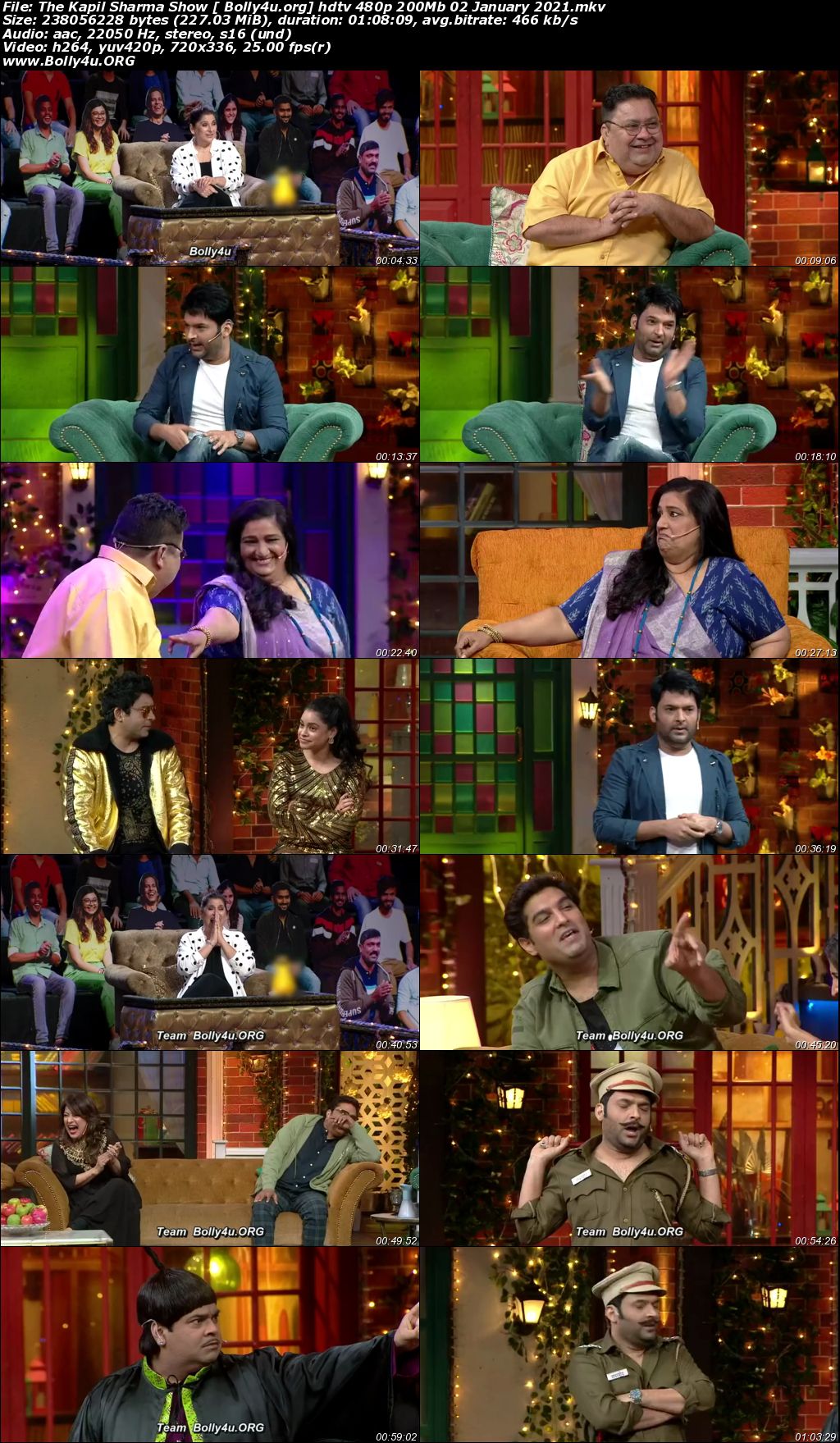 The Kapil Sharma Show HDTV 480p 200Mb 02 January 2021 Download
