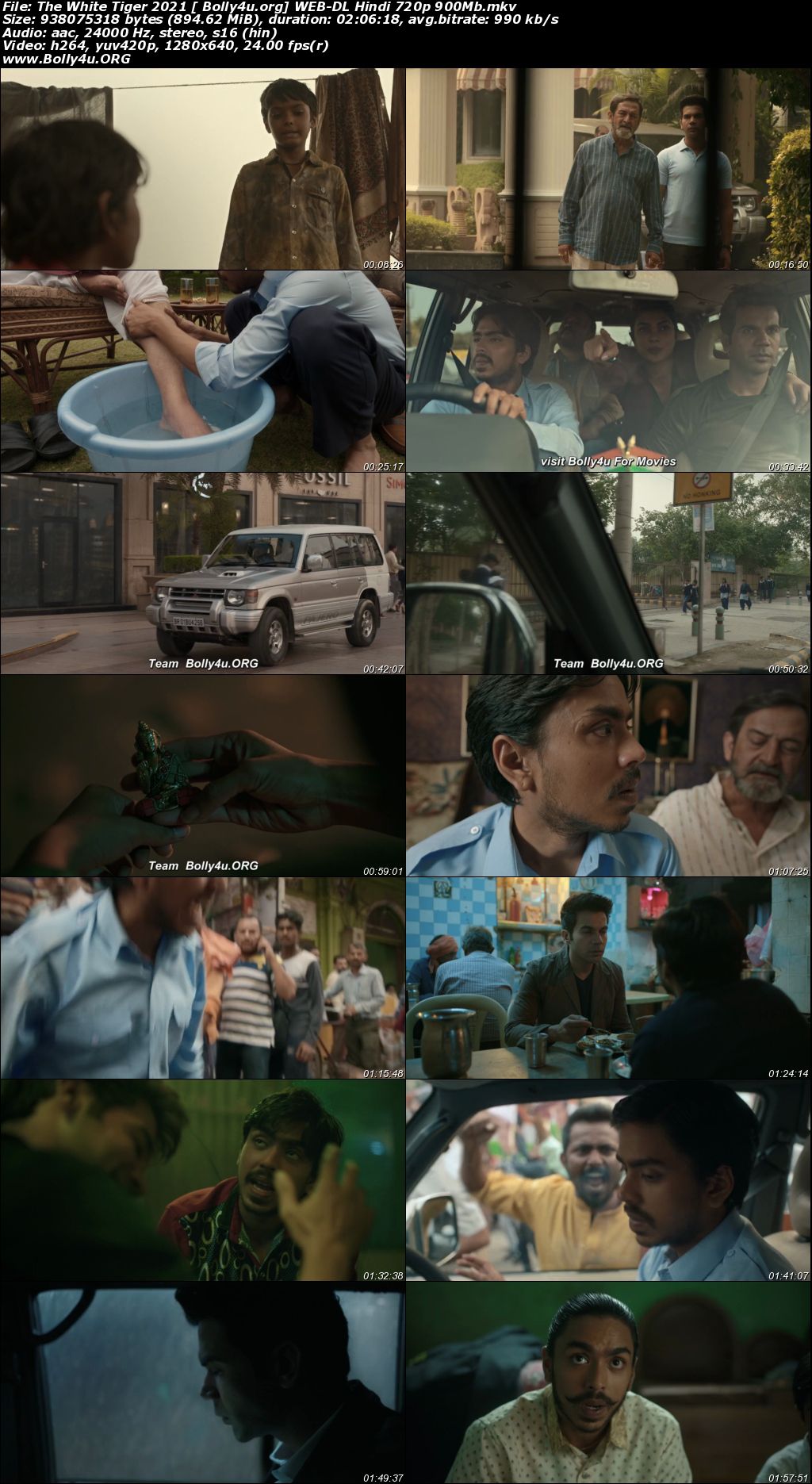The White Tiger 2021 WEB-DL 350Mb Hindi Movie Download 480p