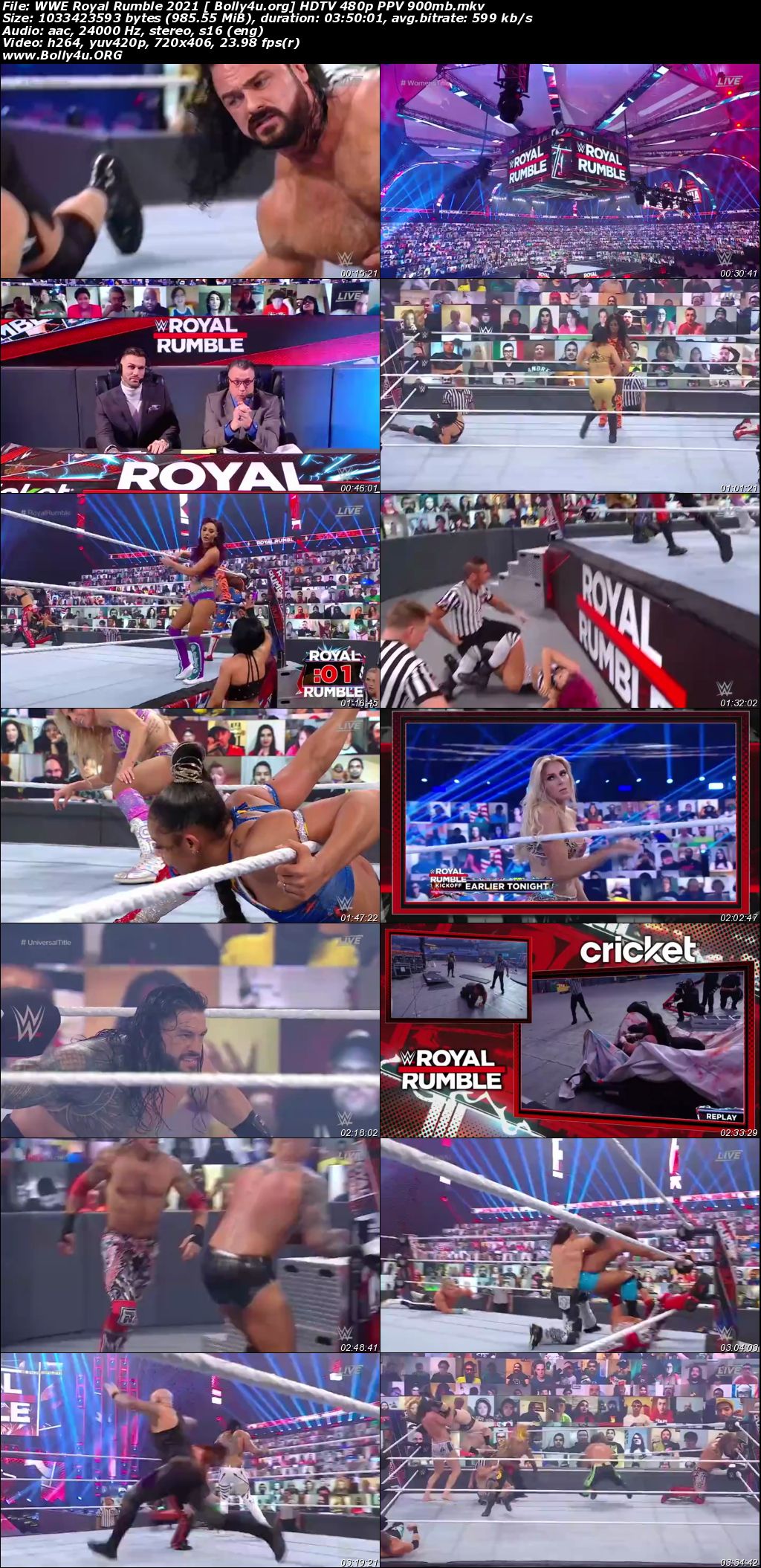 WWE Royal Rumble 2021 HDTV 950Mb 480p PPV x264 Download