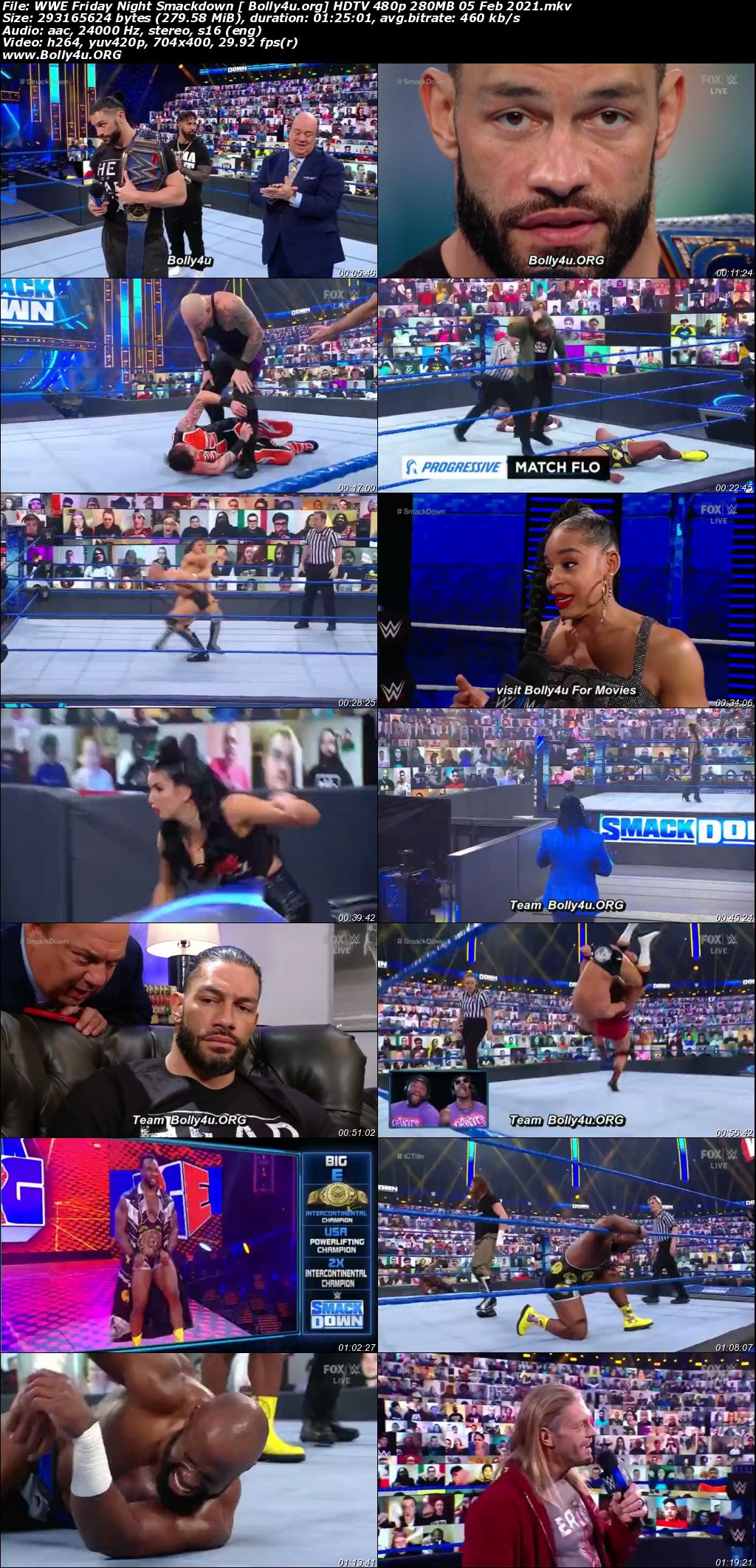 WWE Friday Night Smackdown HDTV 480p 280MB 05 Feb 2021 Download