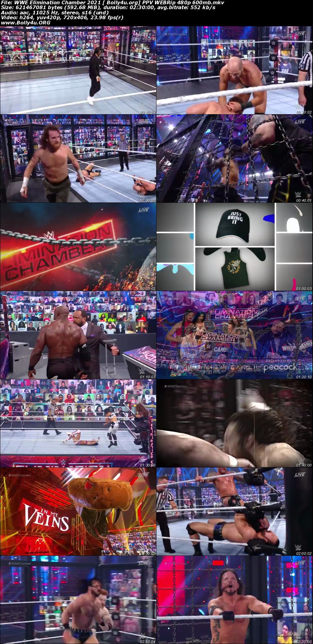 WWE Elimination Chamber 2021 PPV WEBRip 480p 600mb Download