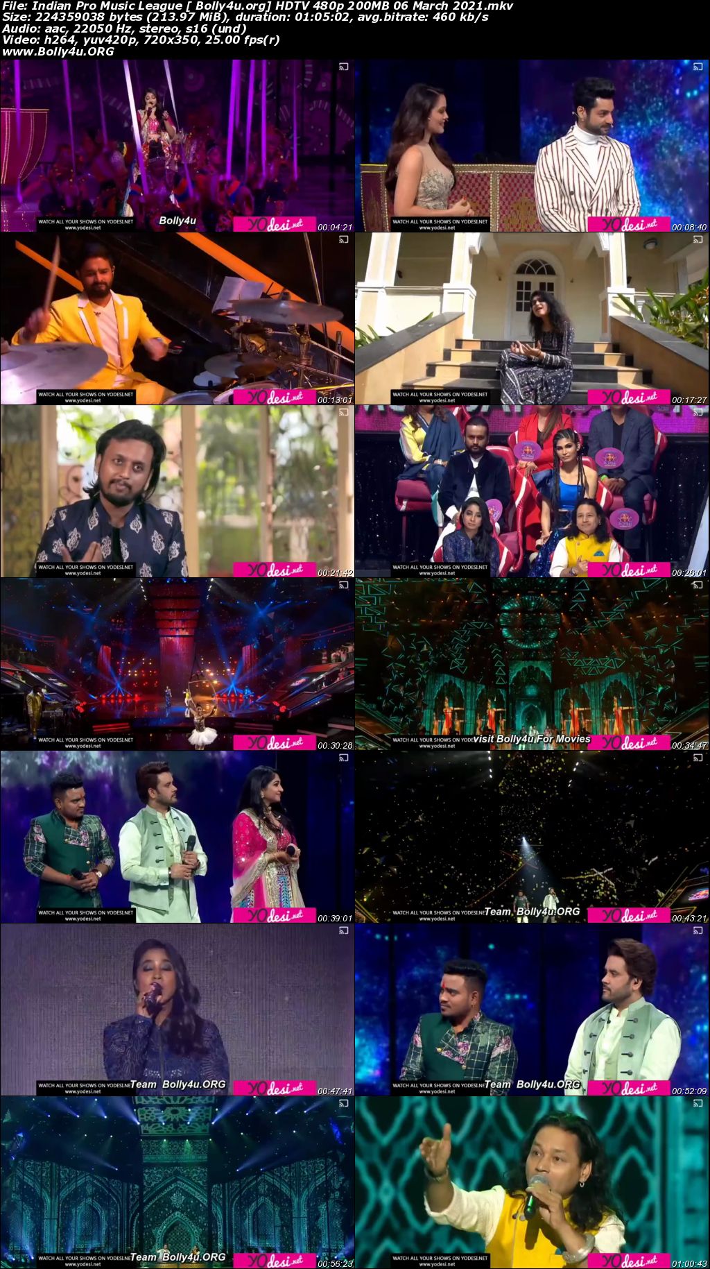 Indian Pro Music League HDTV 480p 200MB 06 March 2021 Download