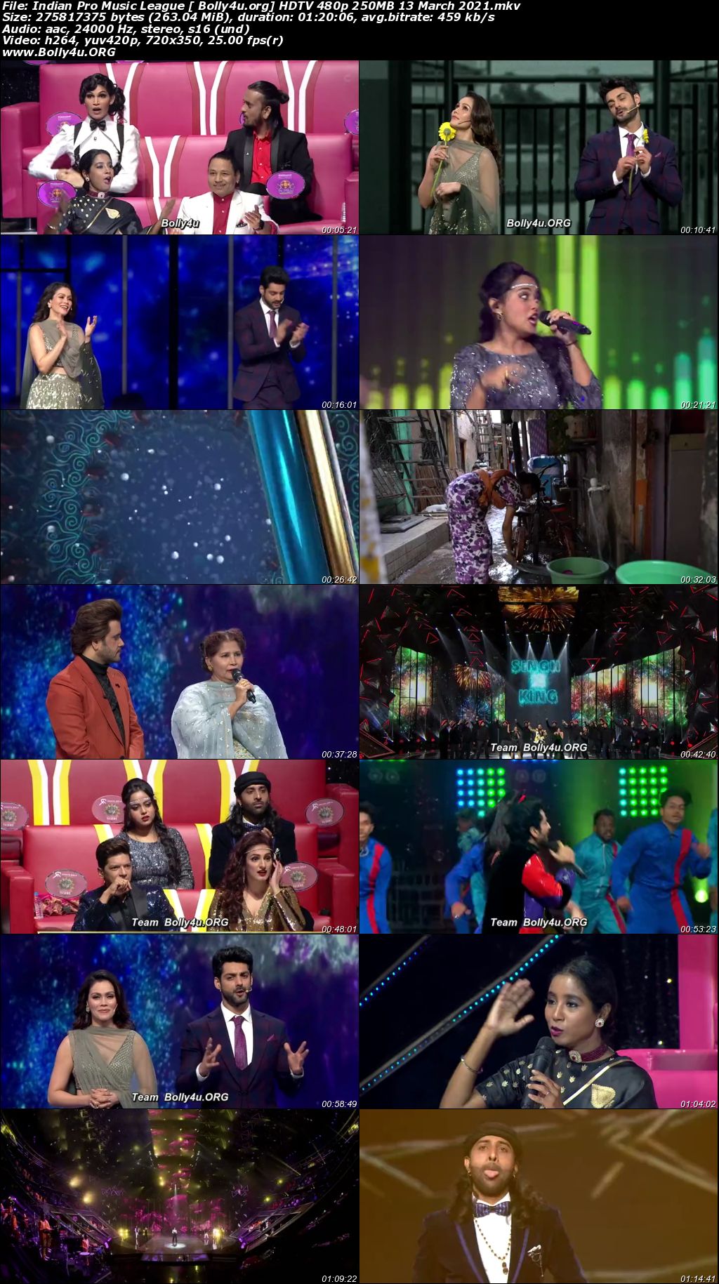 Indian Pro Music League HDTV 480p 250MB 13 March 2021 Download
