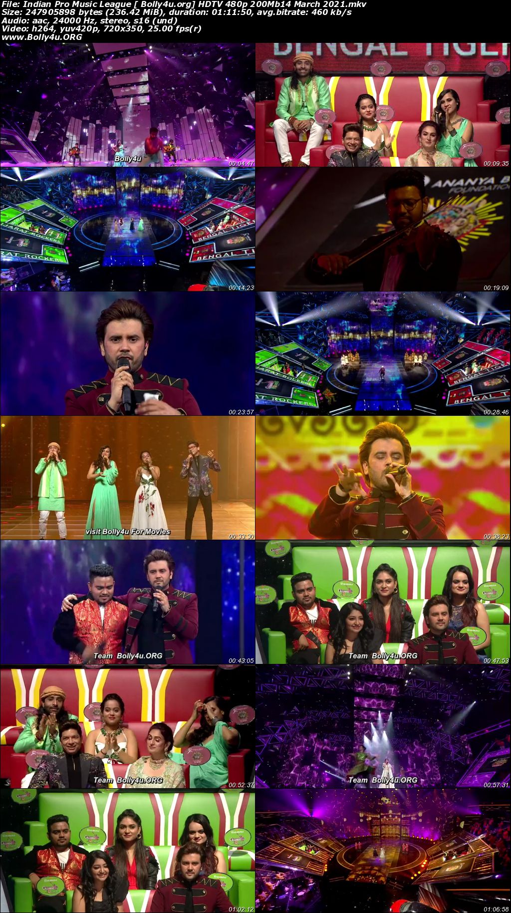 Indian Pro Music League HDTV 480p 200Mb 14 March 2021 Download