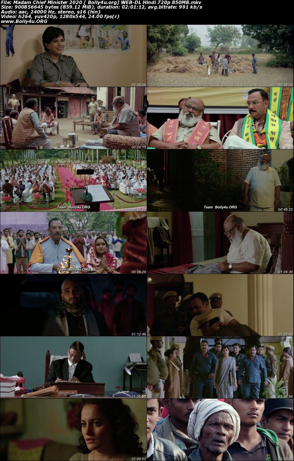 Madam Chief Minister 2020 WEB-DL 850Mb Hindi Movie Download 720p