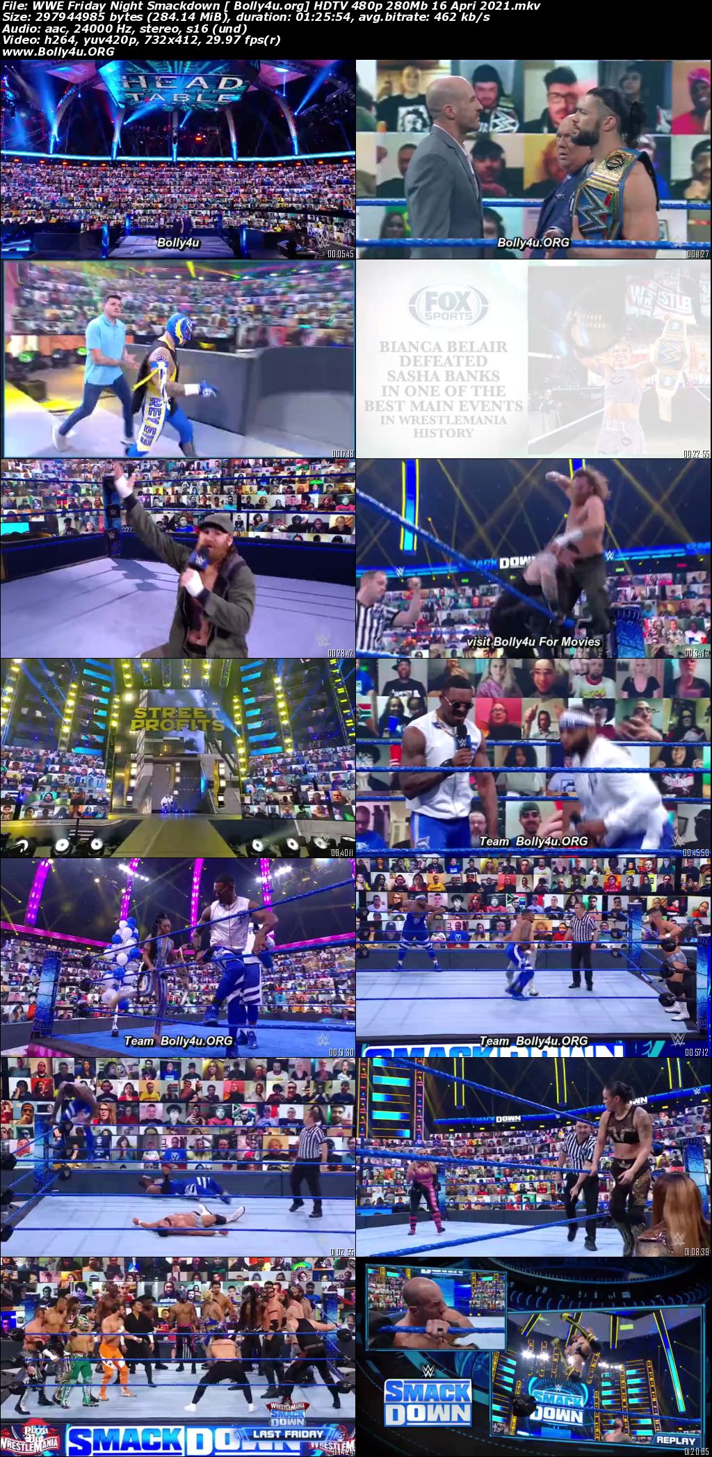 WWE Friday Night Smackdown HDTV 480p 280Mb 16 April 2021 Download