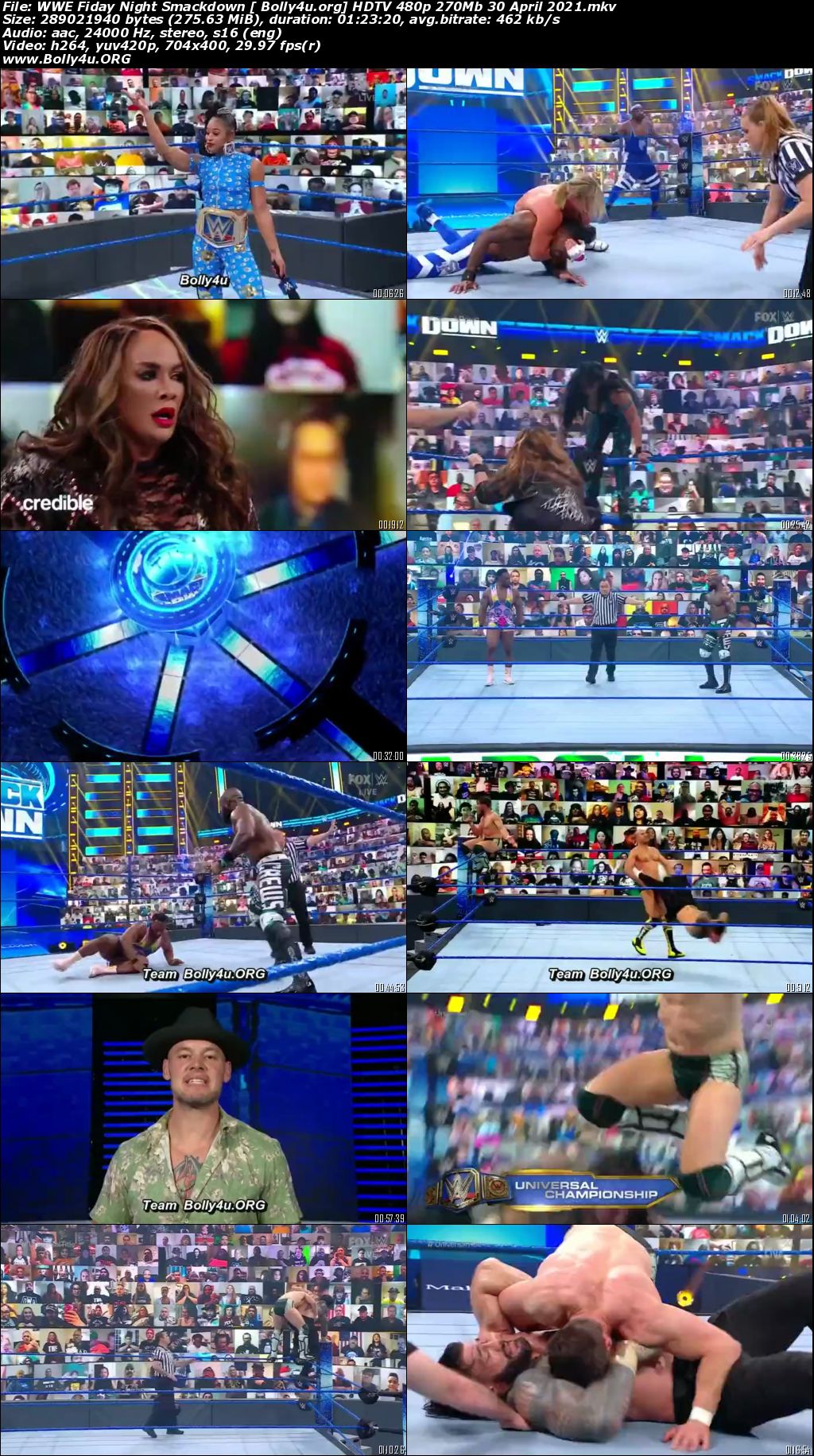 WWE Friday Night Smackdown HDTV 480p 270Mb 30 April 2021 Download