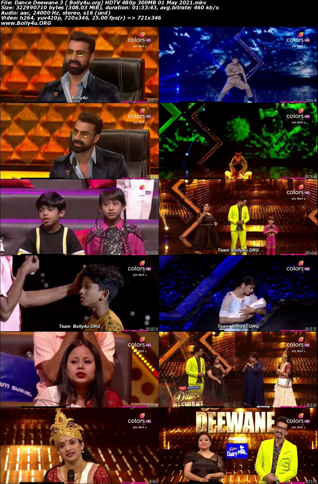 Dance Deewane 3 HDTV 480p 300MB 01 May 2021 Download