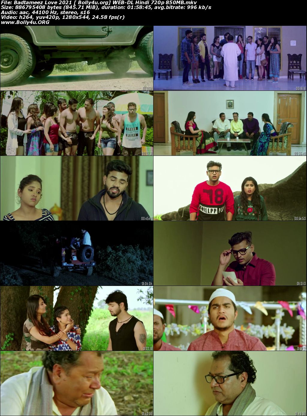 Badtameez Love 2021 WEB-DL 400MB Hindi Movie Download 480p