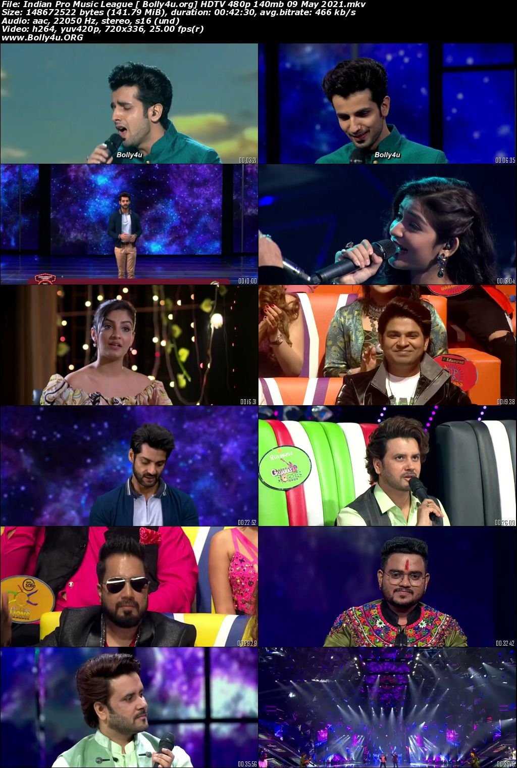 Indian Pro Music League HDTV 480p 140mb 09 May 2021 Download