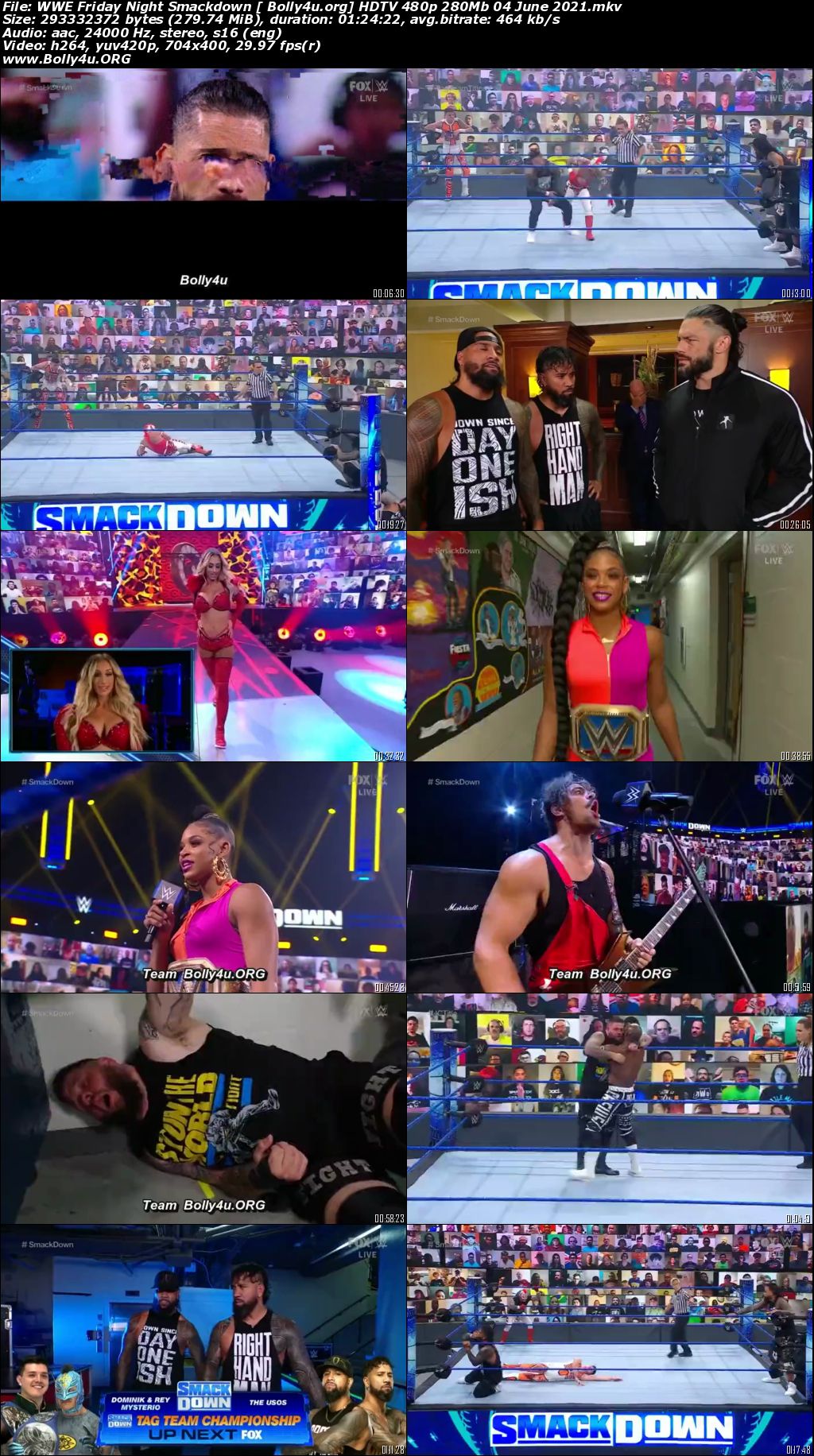 WWE Friday Night Smackdown HDTV 480p 280Mb 04 June 2021 Download