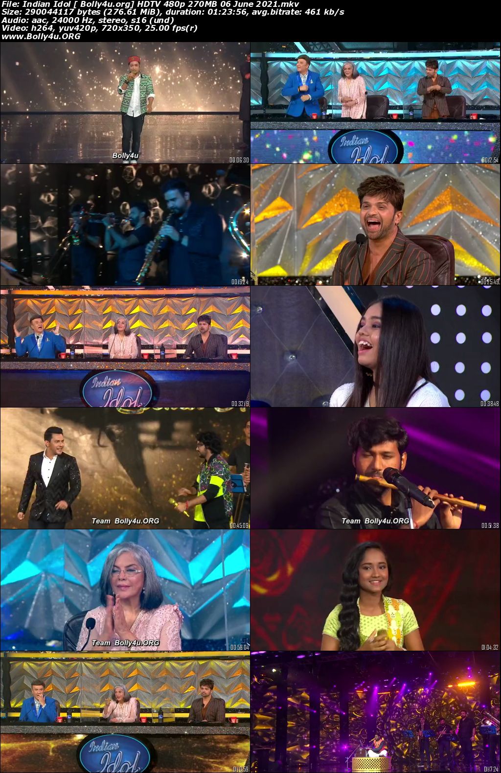 Indian Idol HDTV 480p 270MB 06 June 2021 Download