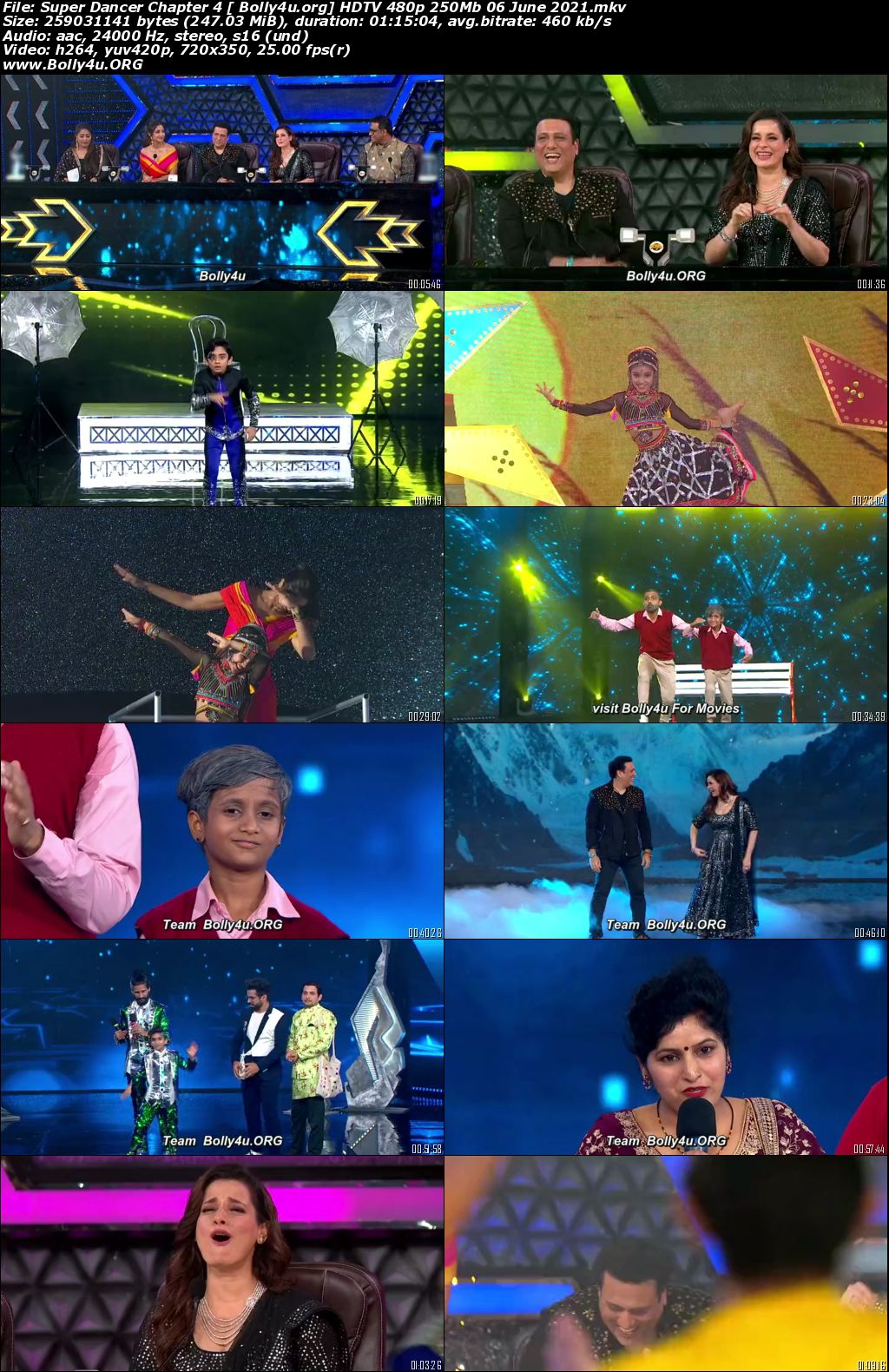 Super Dancer Chapter 4 HDTV 480p 250Mb 06 June 2021 Download