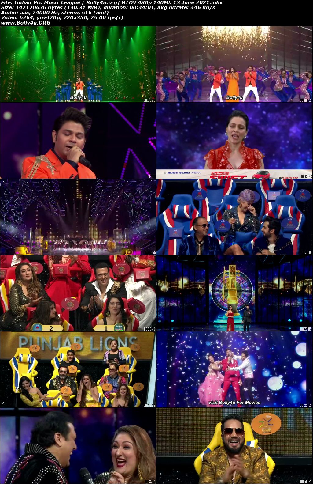 Indian Pro Music League HTDV 480p 140Mb 13 June 2021 Download