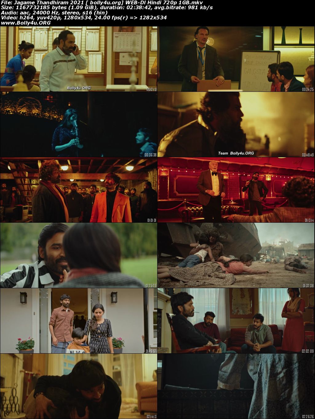 Jagame Thandhiram 2021 WEB-DL 1Gb Hindi Dubbed Movie Download 720p Download