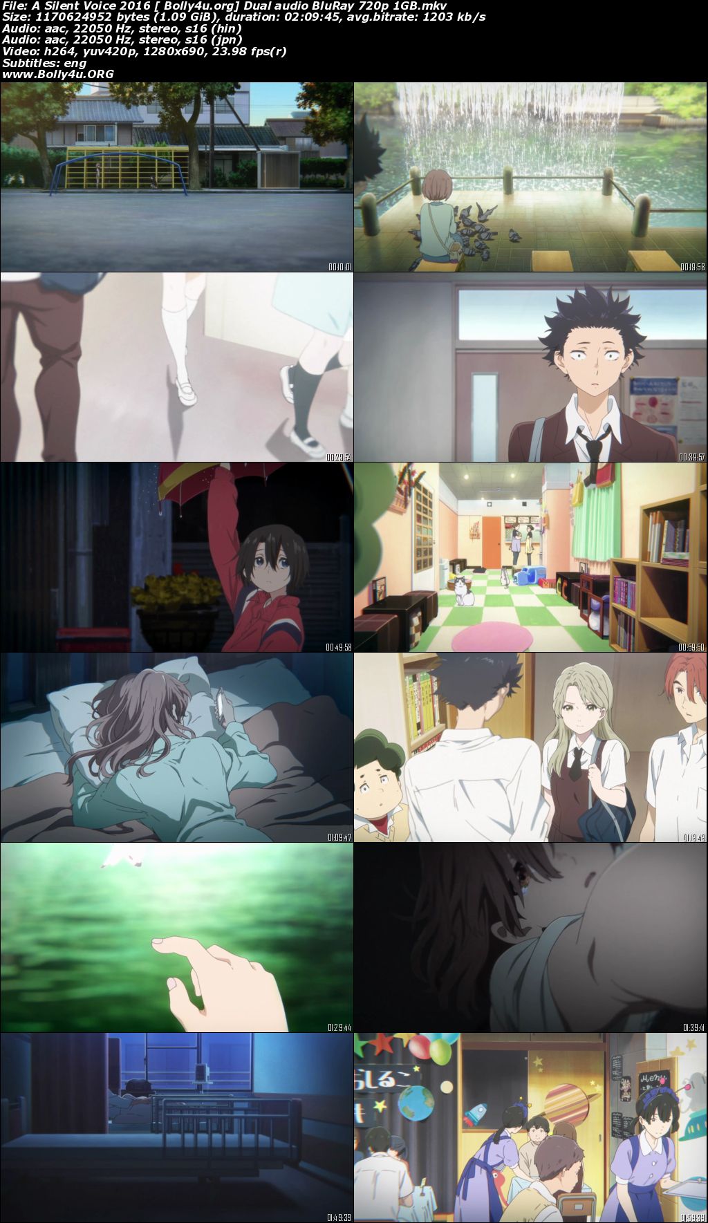 A Silent Voice 2016 BluRay 1Gb Hindi Dual Audio 720p Download