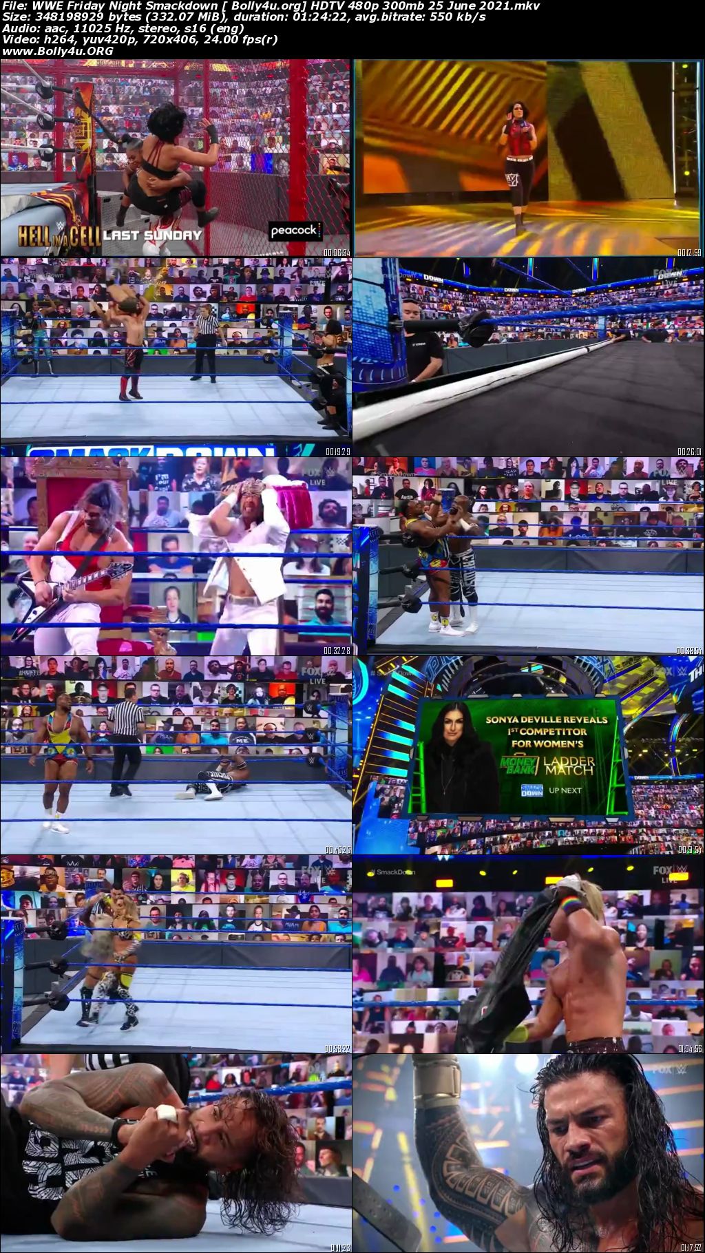 WWE Friday Night Smackdown HDTV 480p 300mb 25 June 2021 Download
