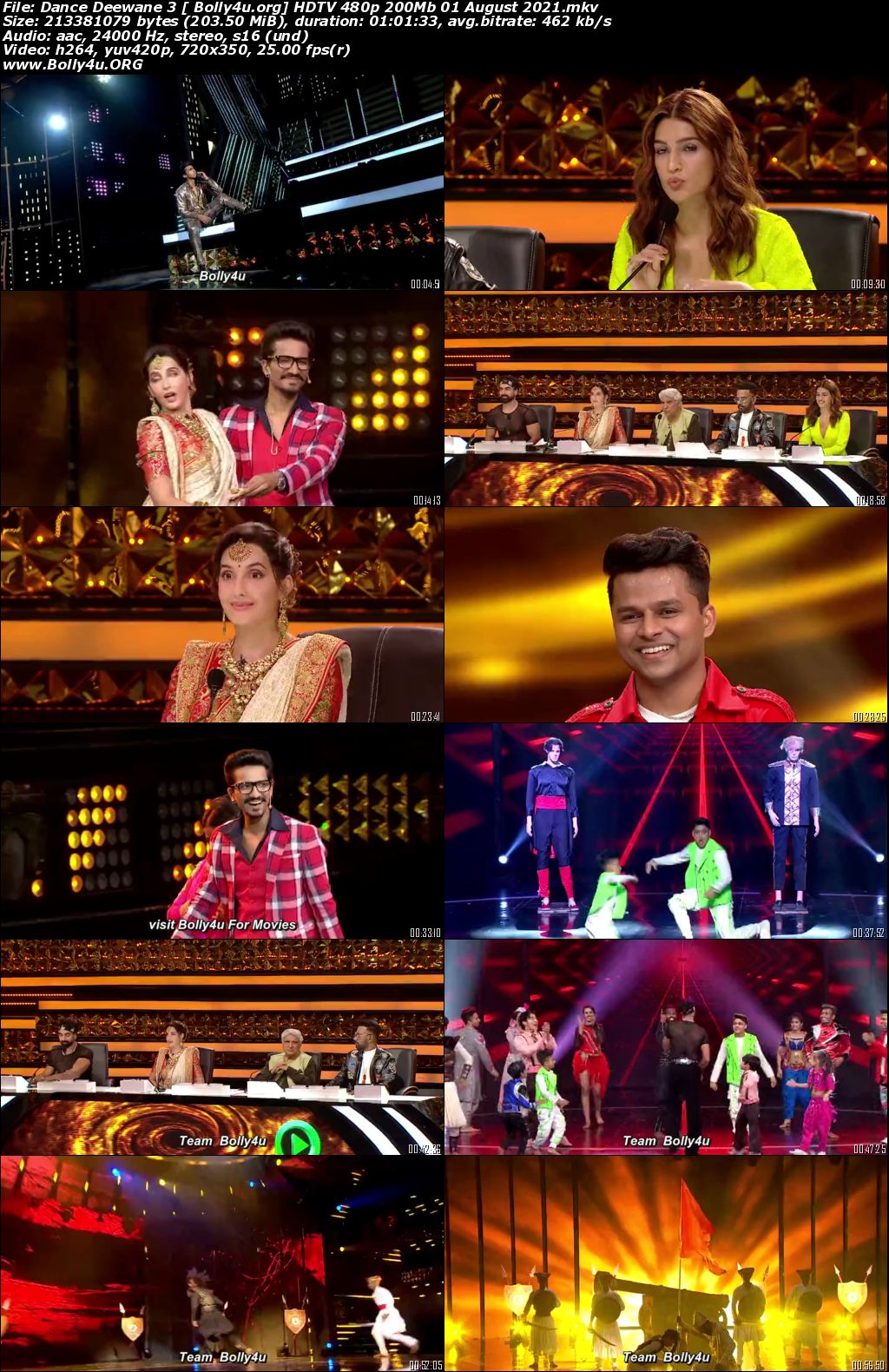 Dance Deewane 3 HDTV 480p 200Mb 01 August 2021 Download