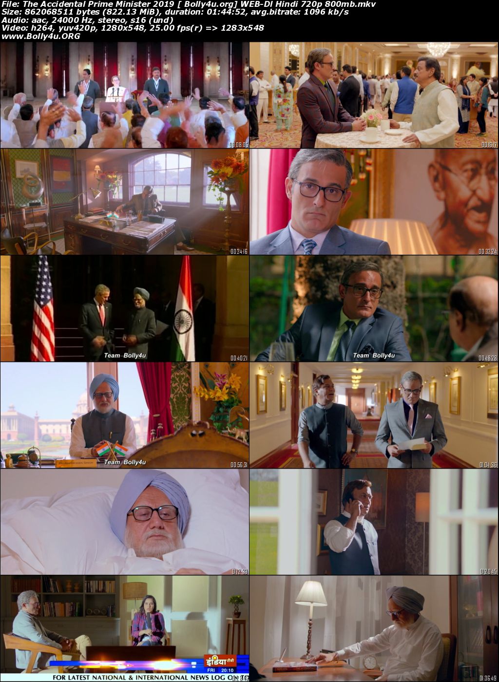 The Accidental Prime Minister 2019 WEB-DL 800Mb Hindi Movie Download 720p