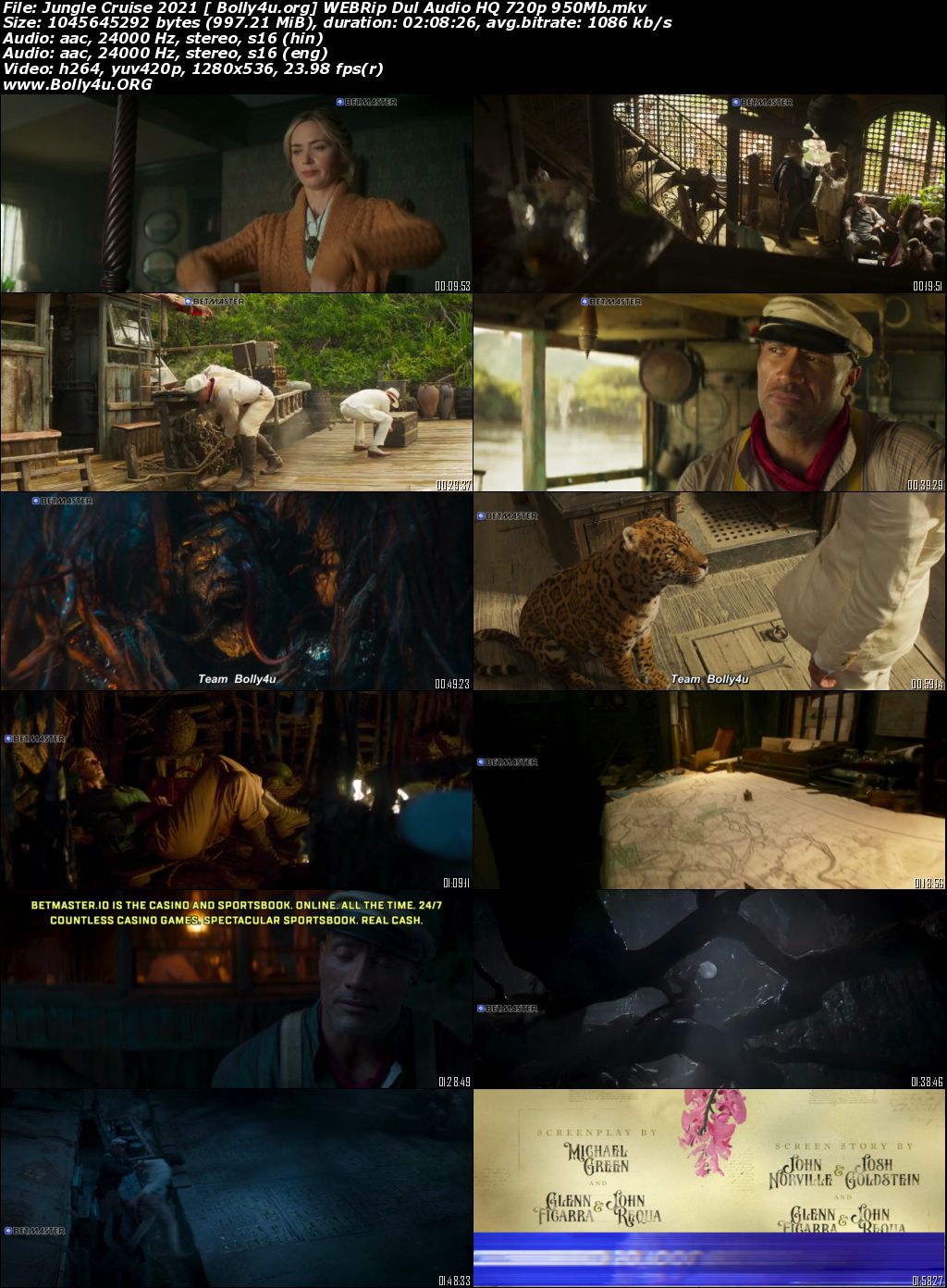 Jungle Cruise 2021 WEBRip 950MB Hindi HQ Dual Audio 720p Download