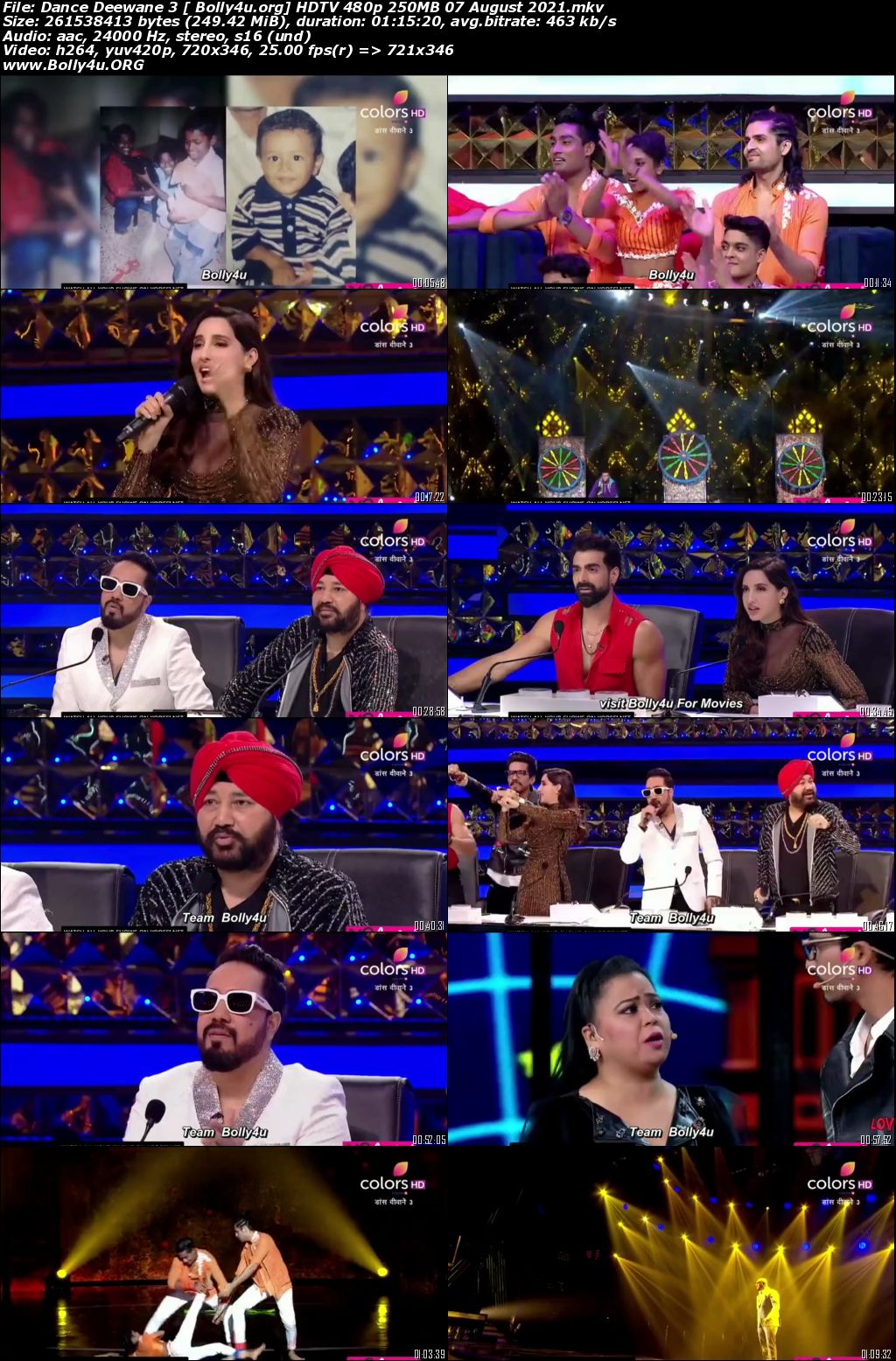 Dance Deewane 3 HDTV 480p 250MB 07 August 2021 Download