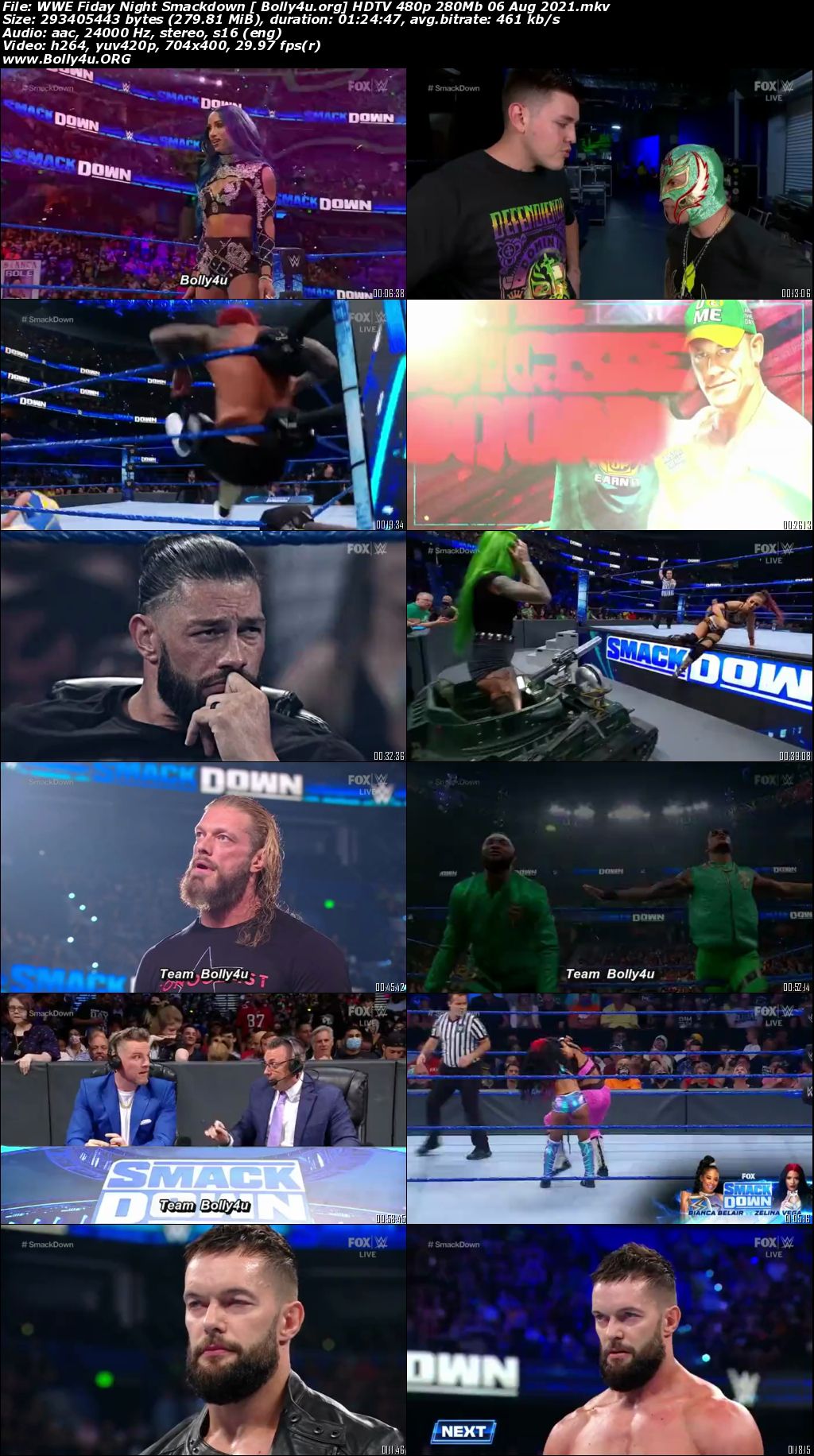 WWE Friday Night Smackdown HDTV 480p 280Mb 06 Aug 2021 Download