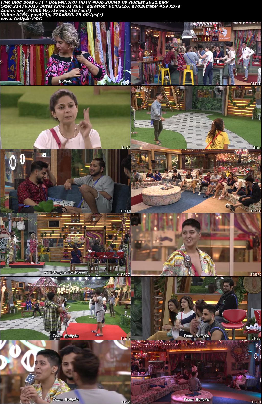 Bigg Boss OTT HDTV 480p 200Mb 09 August 2021 Download