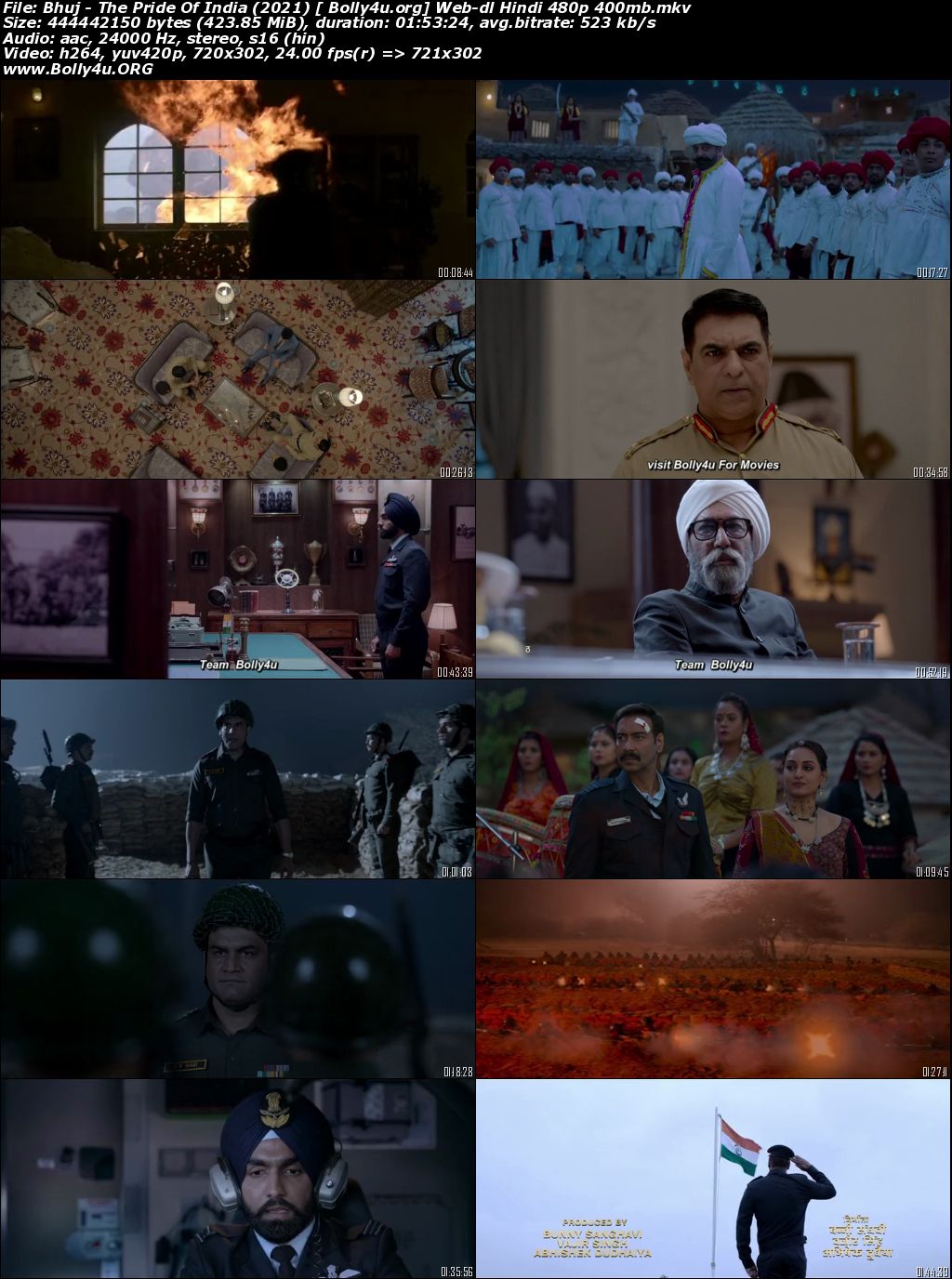 Bhuj The Pride Of India 2021 WEB-DL 400MB Hindi Movie Download 480p