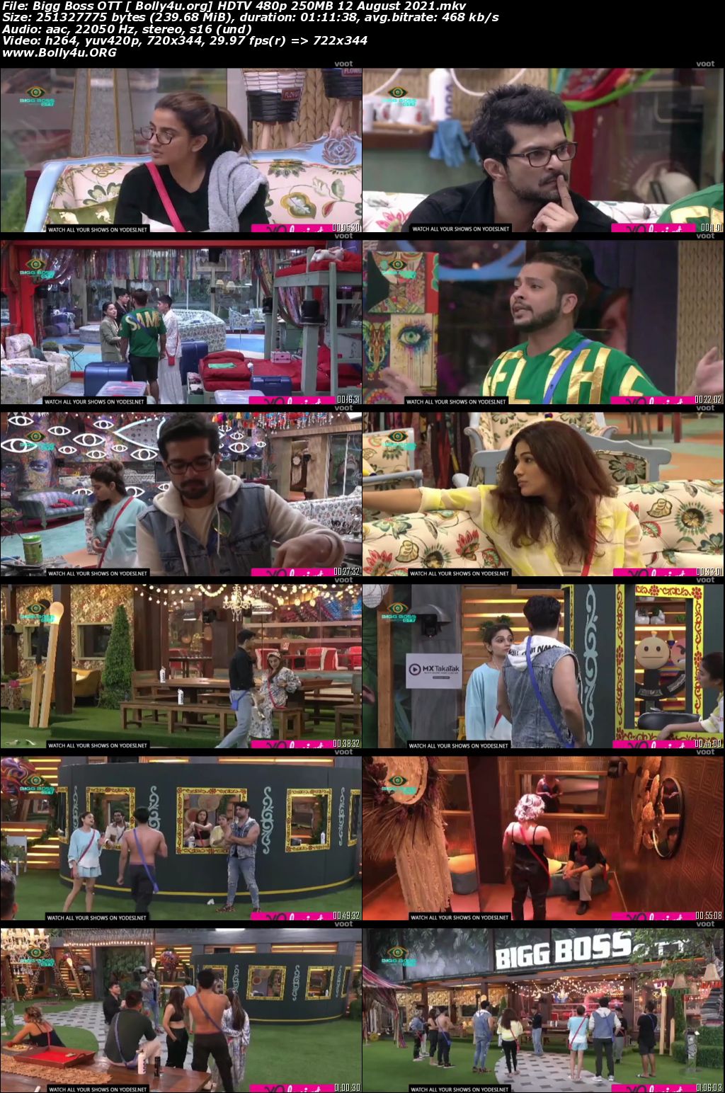 Bigg Boss OTT HDTV 480p 250MB 12 August 2021 Download