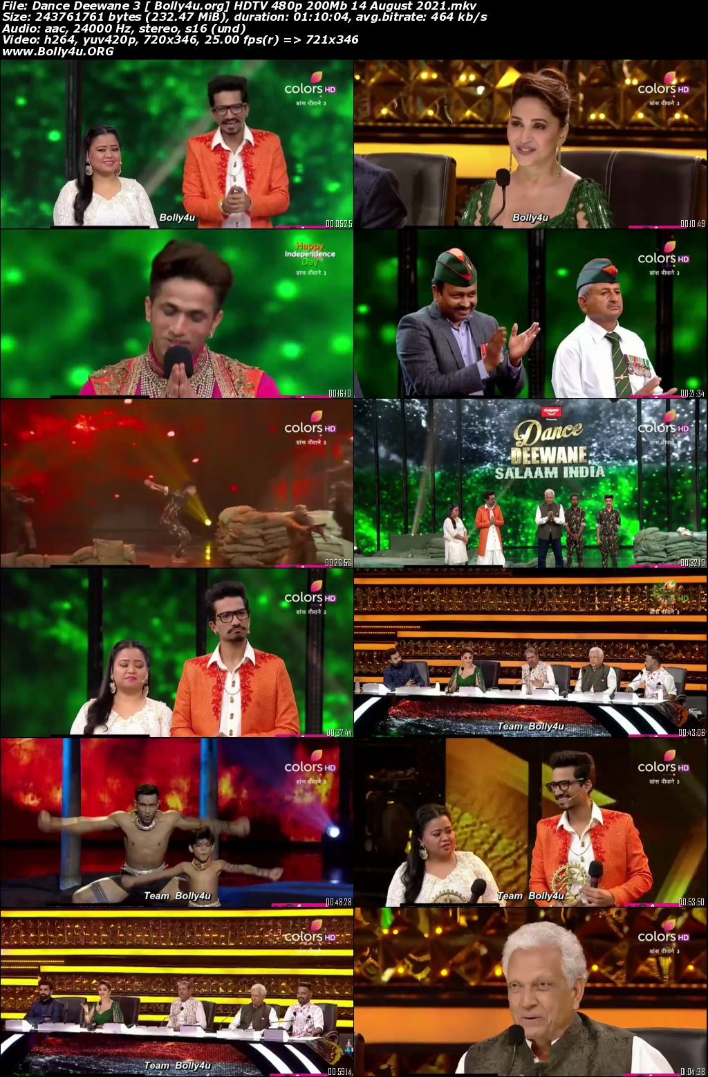 Dance Deewane 3 HDTV 480p 250MB 13 August 2021 Download