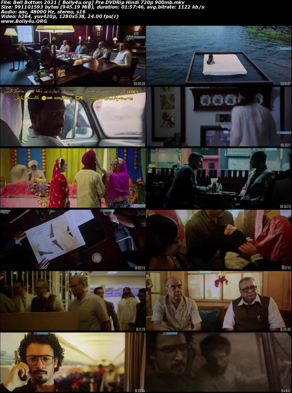 Bell Bottom 2021 Pre DVDRip 350Mb Hindi Movie Download 480p