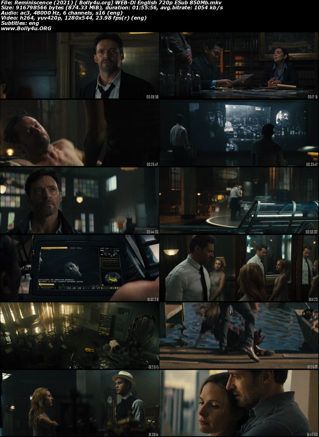 Reminiscence 2021 WEB-DL 850Mb English 720p ESubs Download