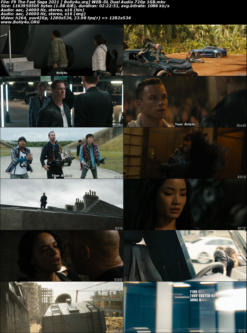Fast and Furious 9 2021 WEB-DL 1GB Hindi CAM Cleaned Dual Audio 720p Download