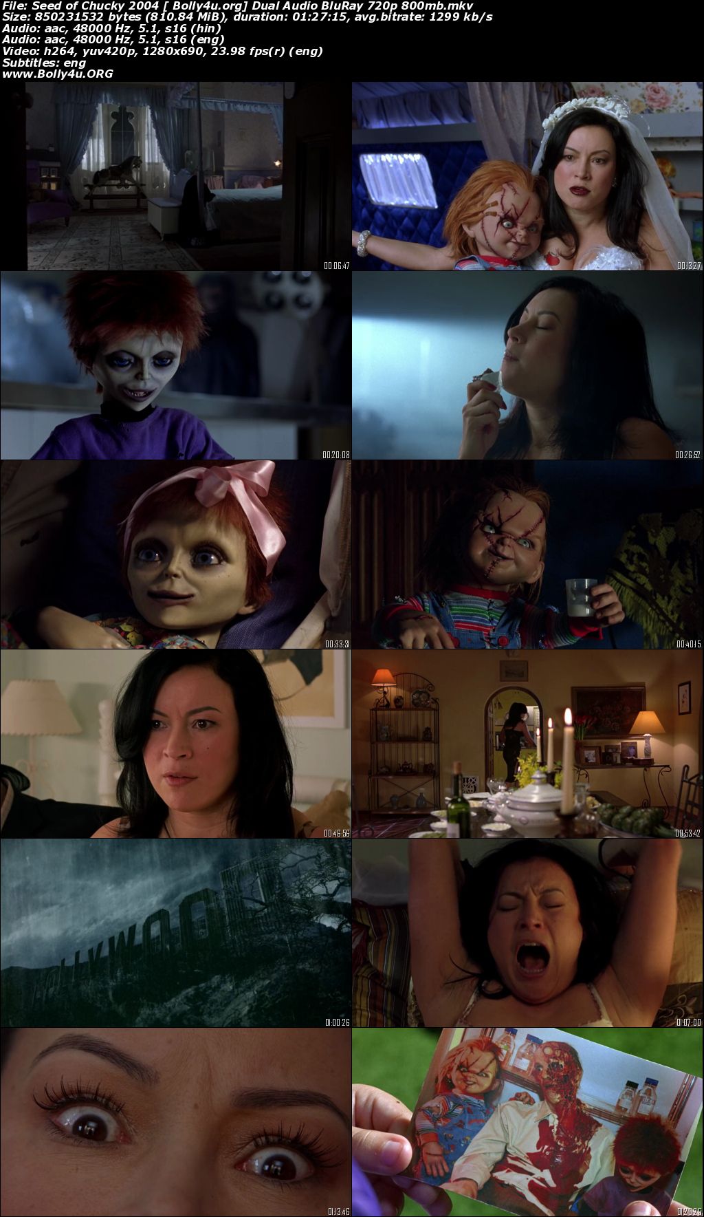Seed of Chucky 2004 BluRay 800Mb UNRATED Hindi Dual Audio 720p Download