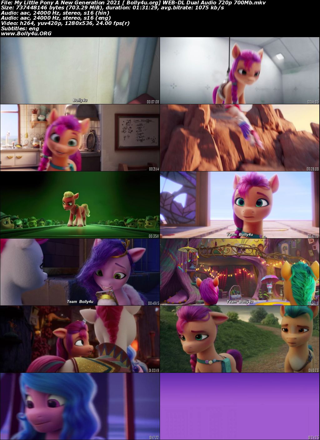 My Little Pony A New Generation 2021 WEB-DL 300MB Hindi Dual Audio 480p Download