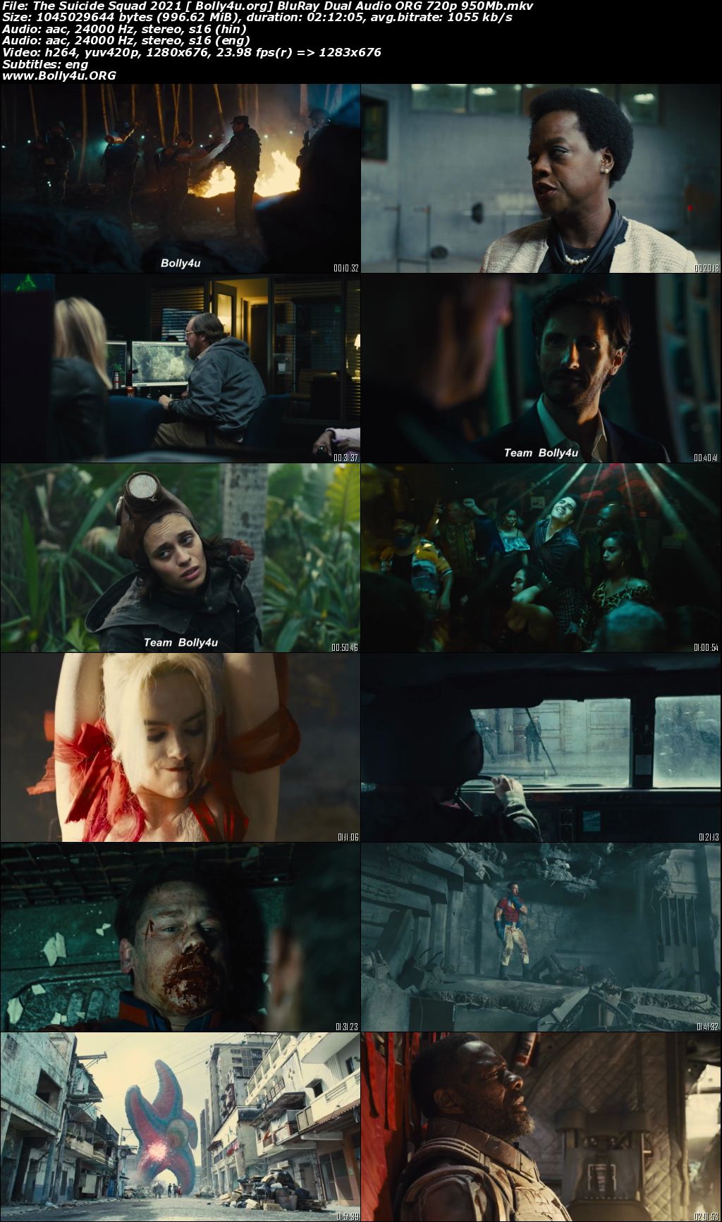 The Suicide Squad 2021 BluRay 950MB Hindi Dua Audio ORG 720p Download