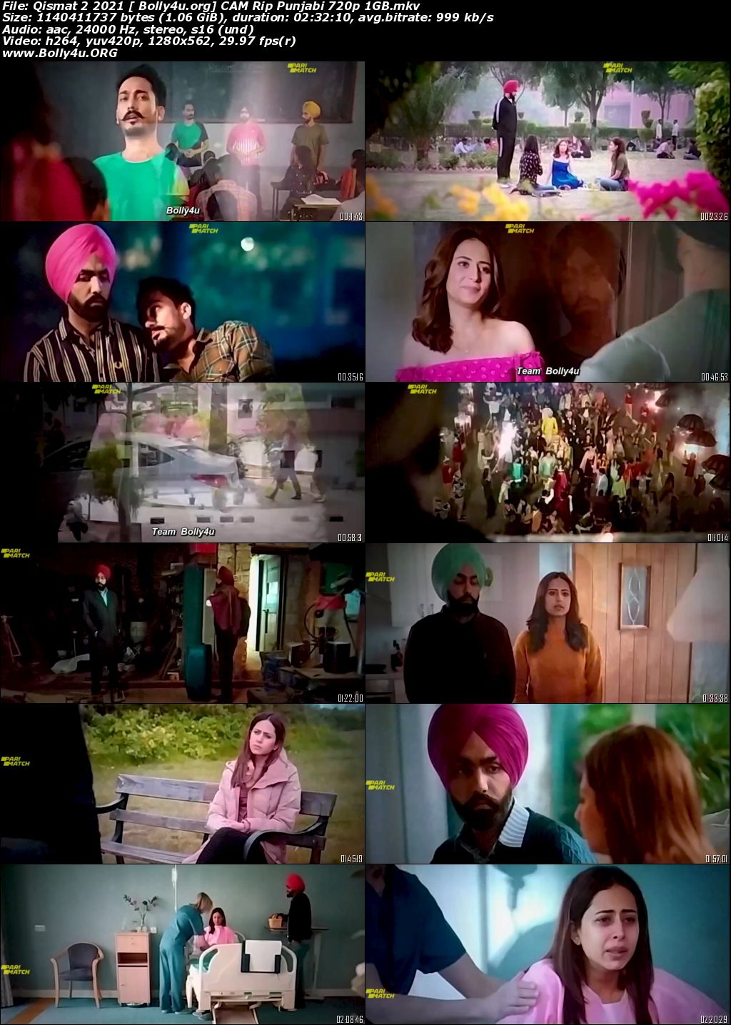 Qismat 2 2021 CAMRip 1GB Punjabi Movie Download 720p