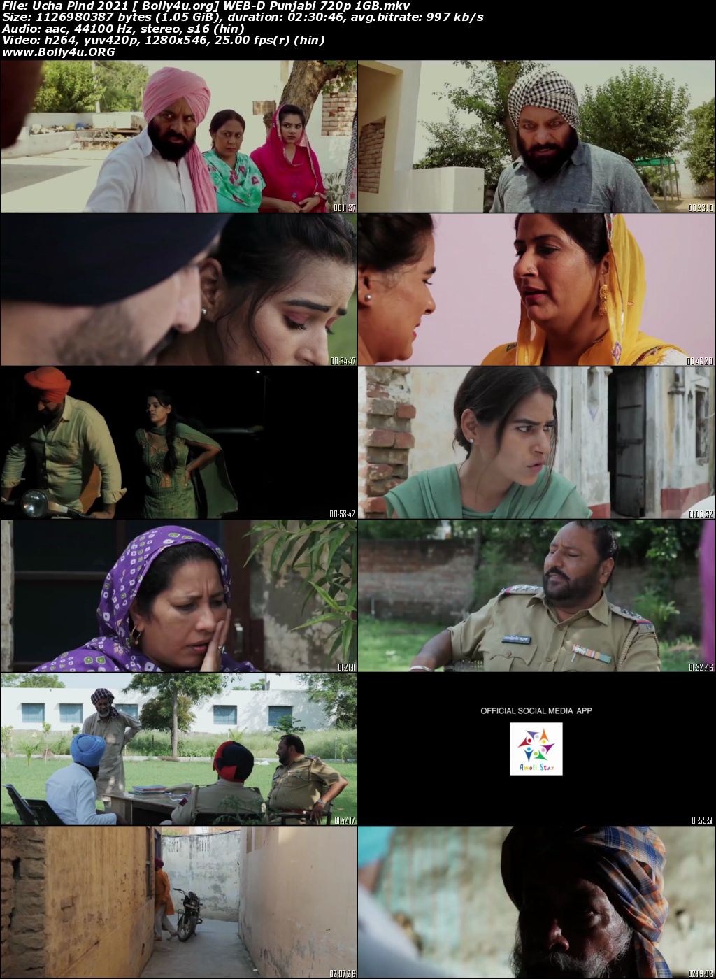 Ucha Pind 2021 WEB-DL 1GB Punjabi Movie Download 720p