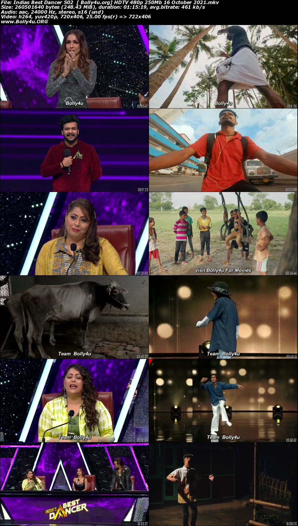 Indias Best Dancer S02 HDTV 480p 250Mb 16 October 2021 Download