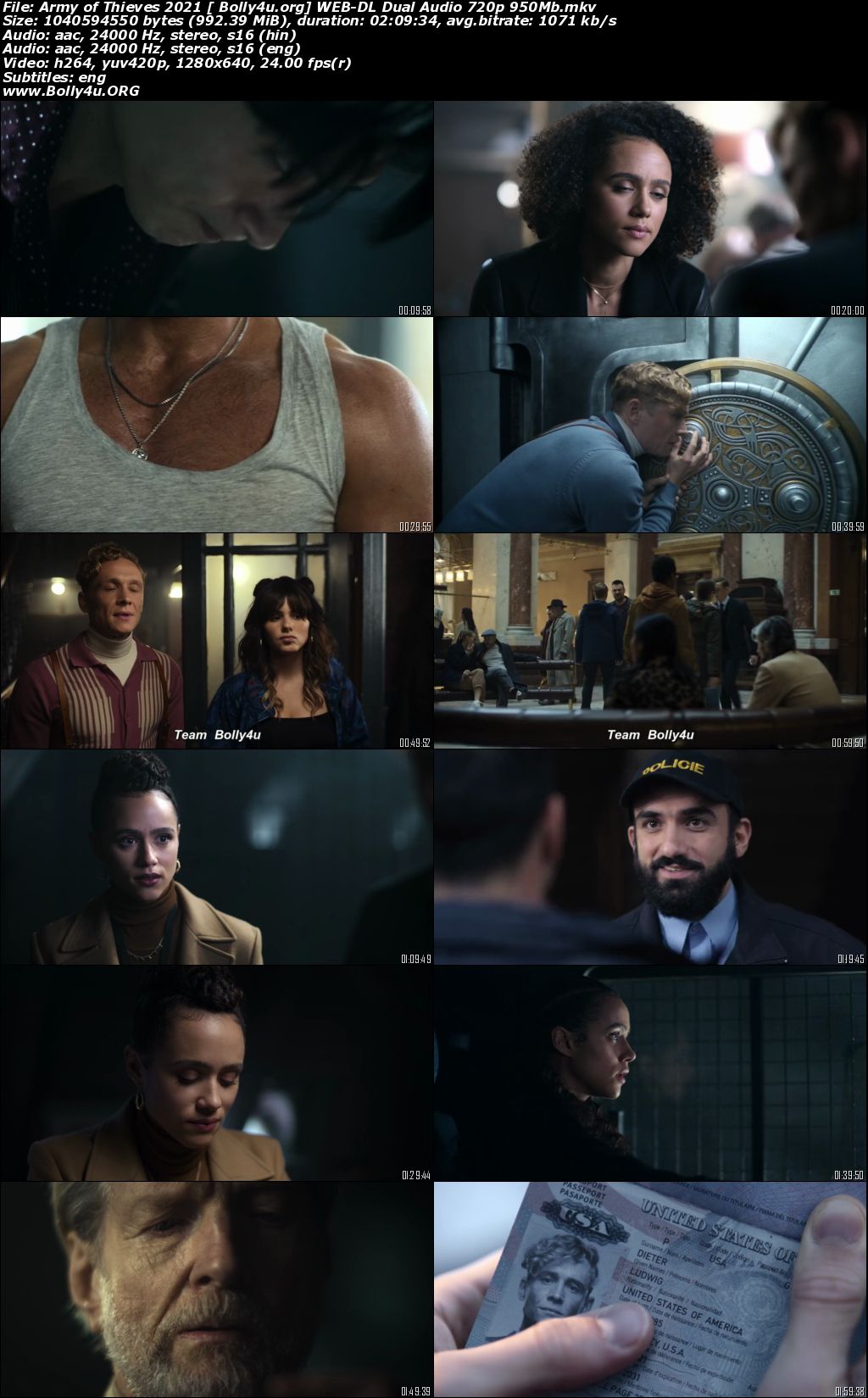 Army of Thieves 2021 WEB-DL 950MB Hindi Dual Audio ORG 720p Download