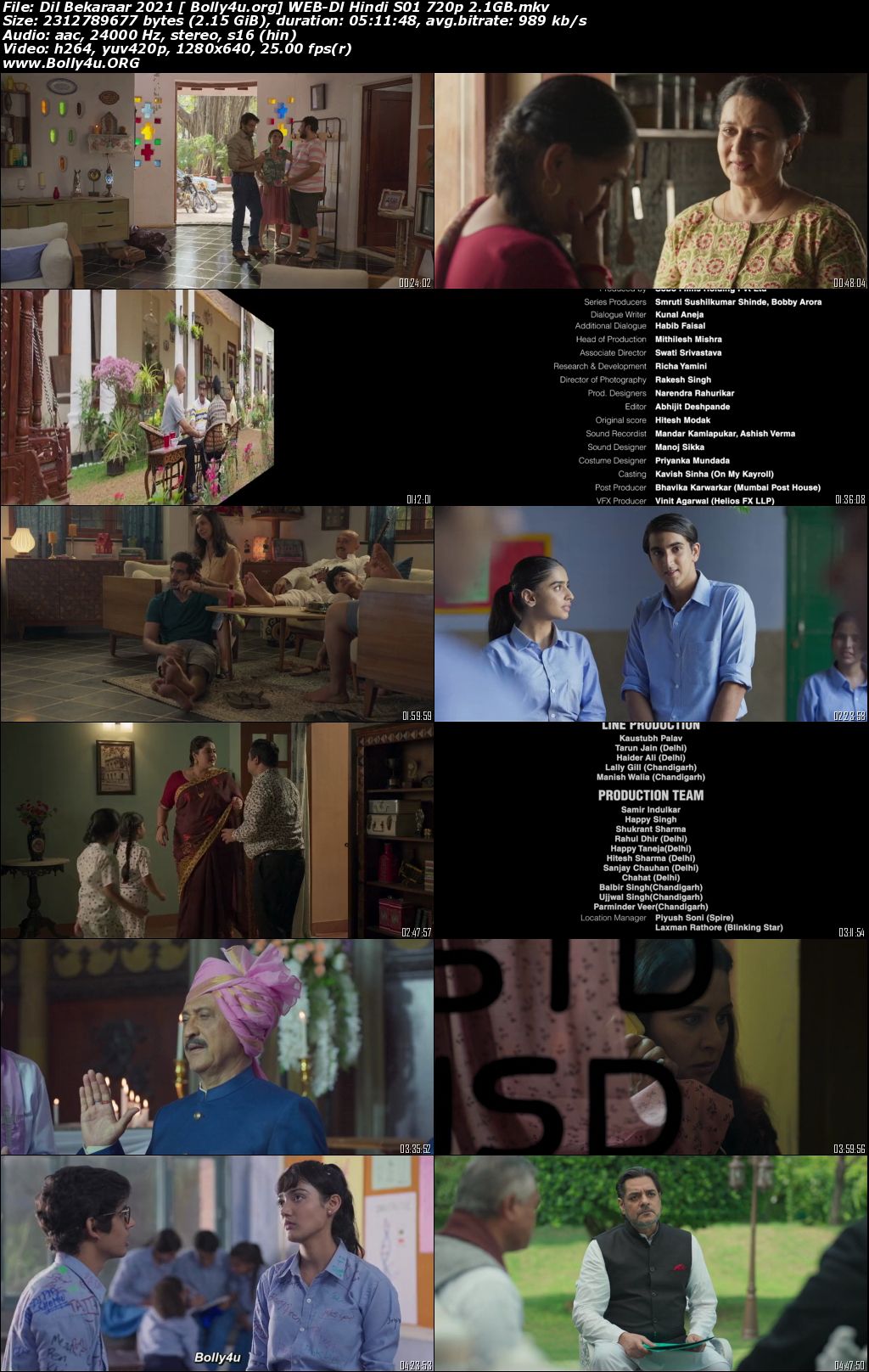 Dil Bekaraar 2021 WEB-DL 2.1GB Hindi S01 Download 720p