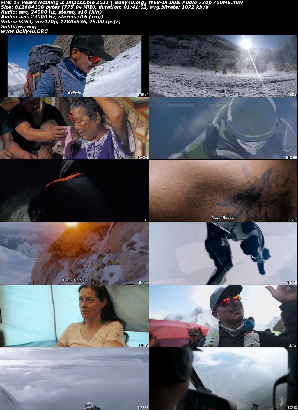 14 Peaks Nothing is Impossible 2021 WEB-DL 750Mb Hindi Dual Audio 720p Download