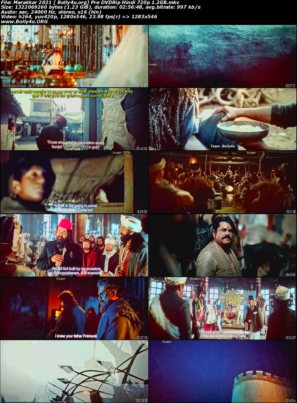 Marakkar 2021 Pre DVDRip 500MB Hindi Movie Download 480p